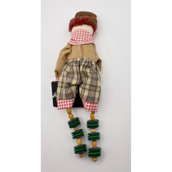 Math Teacher Primitive Doll Figurine Folk Art Rustic Country Christmas Gift - Picture 2 of 6